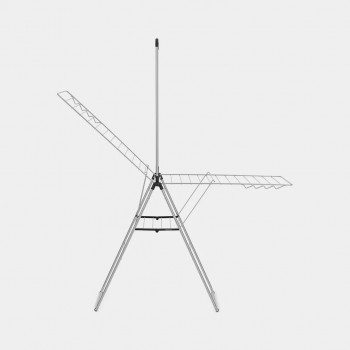 Brabantia HangOn tendedero con barra para perchas, 25 m, Metallic Grey