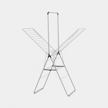 Brabantia HangOn tendedero con barra para perchas, 25 m, Metallic Grey