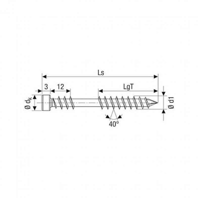 SPAX tornillos para terrazas T25 A2 5x80 100 uds.