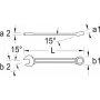 Gedore Llave combinada 7 XL 16 mm largo 265 mm forma A extra larga acero cromo-vanadio