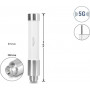 Delock 5G 3700 - 4200 MHz Antena conector SMA 3 dBi omnidireccional rígida exterior blanca 10 cm