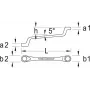 Gedore 2 llave de anillo doble 16 x 18 mm, perfil UD, 265 mm, acodada profunda