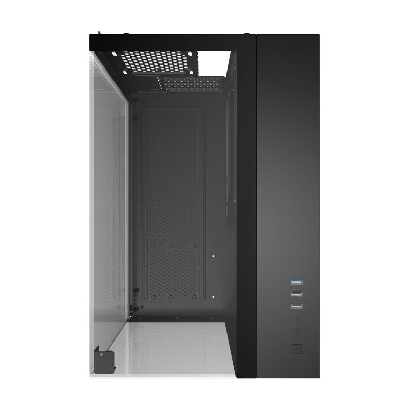 Darkflash TH285M caja de ordenador Micro-ATX con cristal templado, negra
