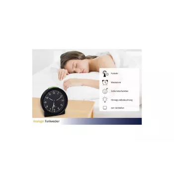 TFA-Dostmann 60.1517.01 Despertador negro
