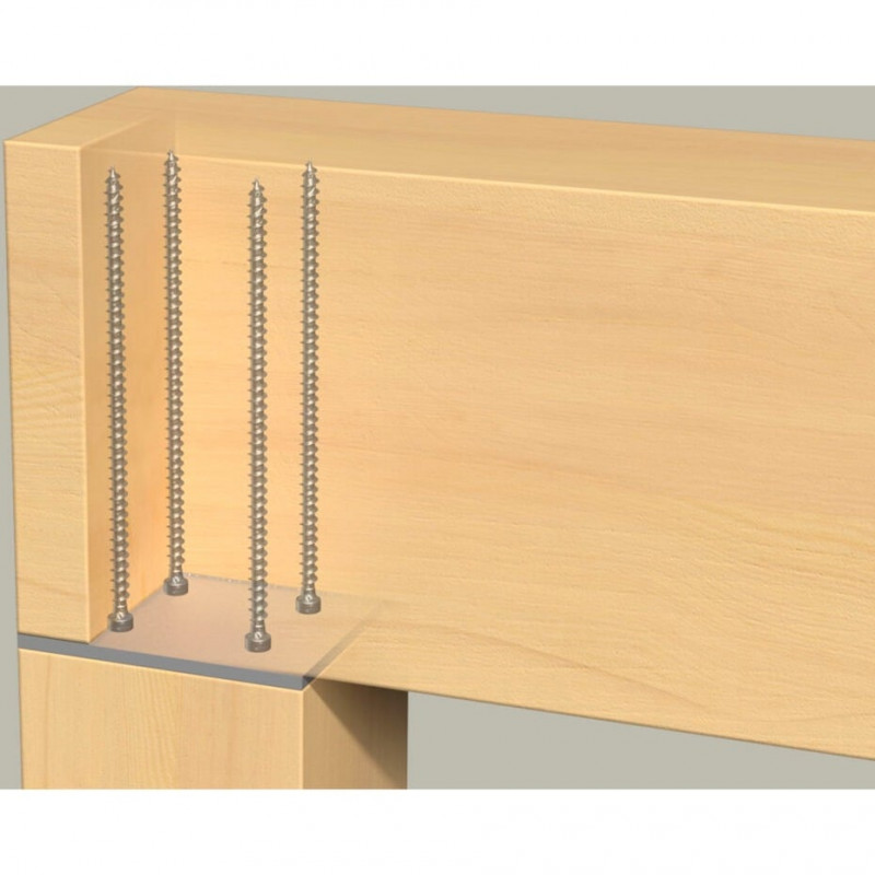 Fischer Tornillo para madera PowerFull II 8.0x200 ZK TX VG (50 uds., rosca total, galvanizado)