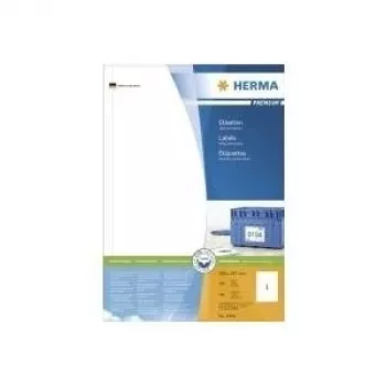 HERMA Premium – Etiquetas de papel autoadhesivas permanentes, laminadas mate – blancas – 297 x 200 mm – 100 etiqueta(s) (100 hojas x 1)