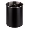 APS portacubiertos giratorio, negro, acero inoxidable, superficie interior mate