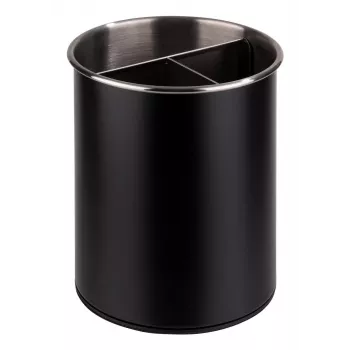 APS portacubiertos giratorio, negro, acero inoxidable, superficie interior mate