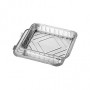 PAPSTAR Bandejas de aluminio con tapa, 930 ml, plata