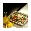 PAPSTAR Bandejas de aluminio con tapa, 930 ml, plata