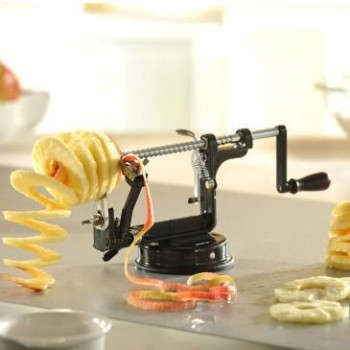 GEFU 13560 Pelador de frutas y verduras Pelador mecánico Negro, acero inoxidable