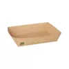 Papstar 87246 Bandeja desechable, rectangular, cartón, marrón, 80 unidades