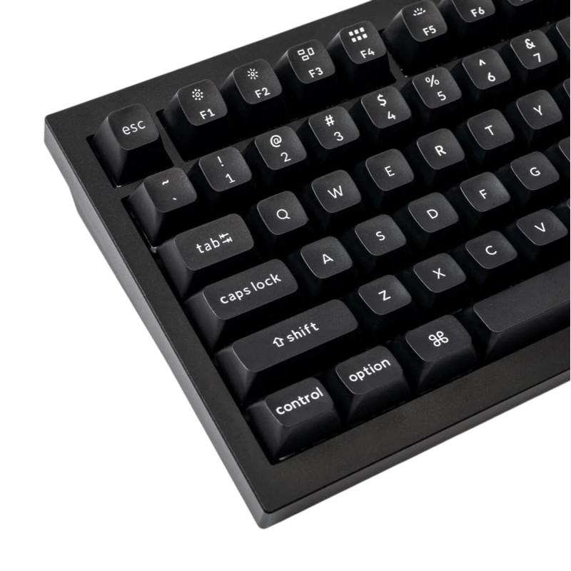Keychron Set completo de teclas KSA PBT Double Shot - White on Black (PBT-03)