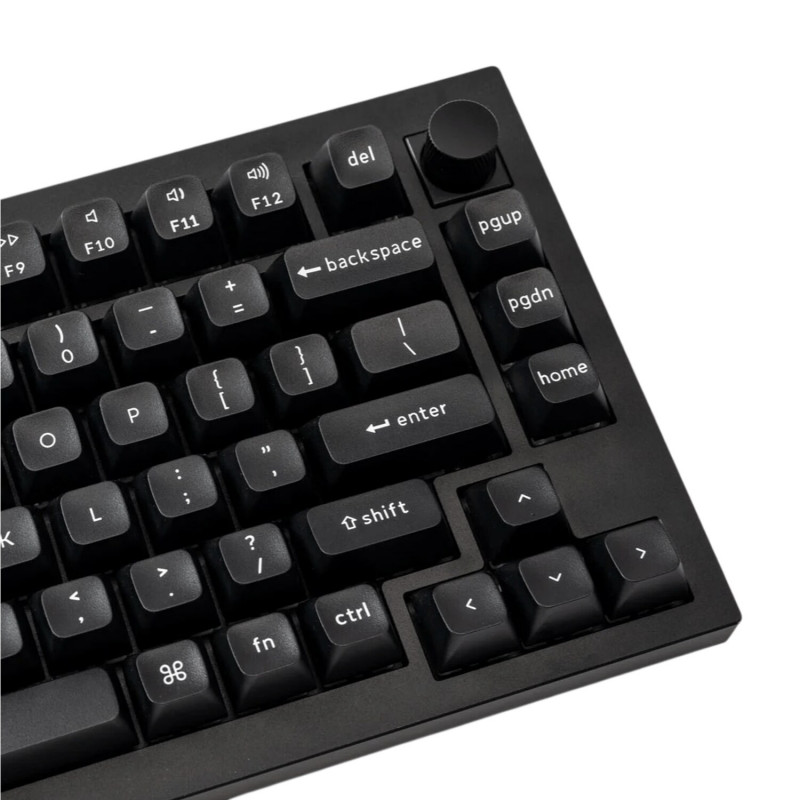 Keychron Set completo de teclas KSA PBT Double Shot - White on Black (PBT-03)