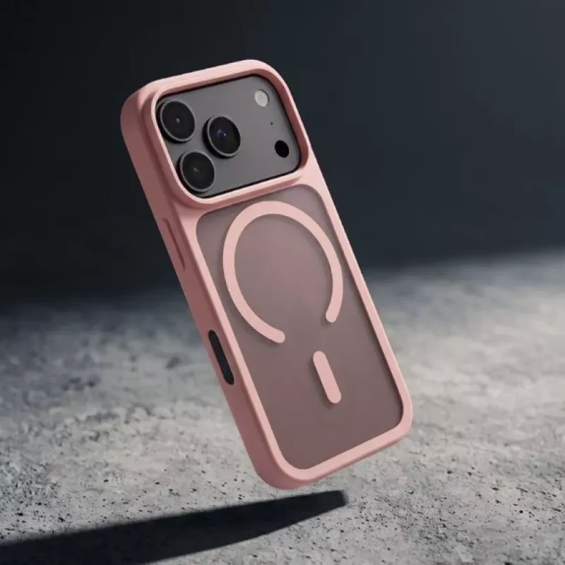 Crong funda magnética Matte MagSafe para iPhone 18 Pro Max / 17 Pro Max, rosa