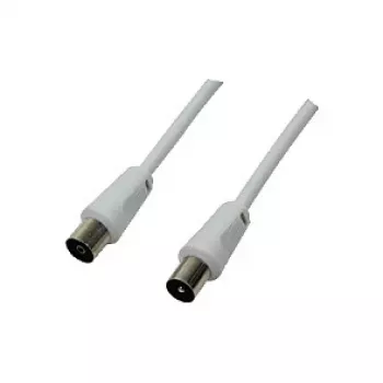 Logilink Cable coaxial de antena de TV, CCS, >85 dB, blanco, 2,5 m (CA1061)