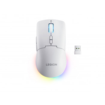 Lenovo Legion M220 RGB Ratón gaming inalámbrico, 2,4 GHz / Bluetooth / con cable, blanco glaciar (GY51V60437)