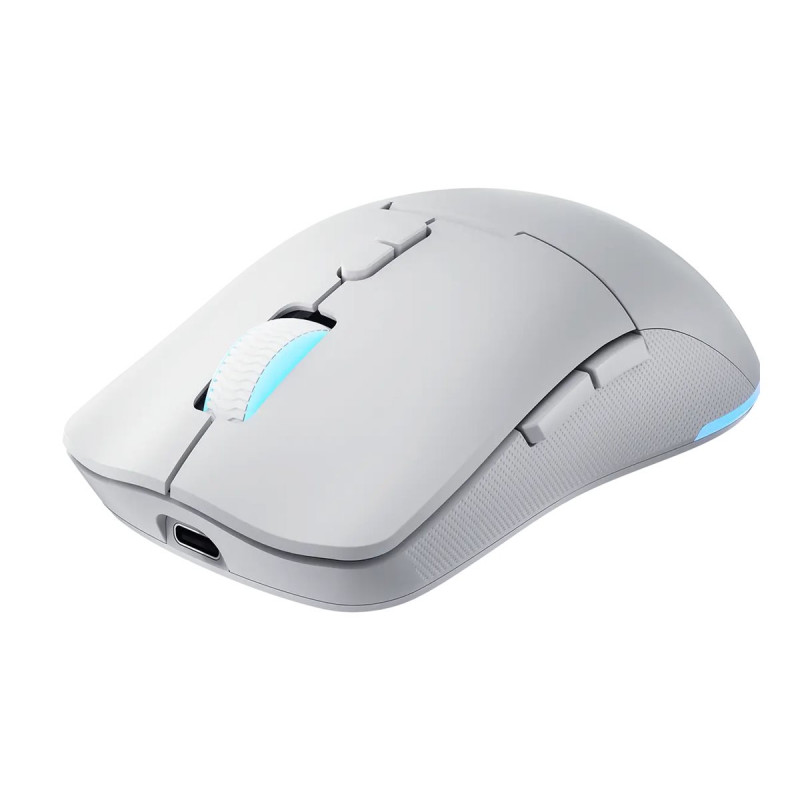 Lenovo Legion M220 RGB Ratón gaming inalámbrico, 2,4 GHz / Bluetooth / con cable, blanco glaciar (GY51V60437)
