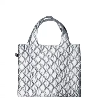 LOQI Bolsa Metallic – plateada Puffy