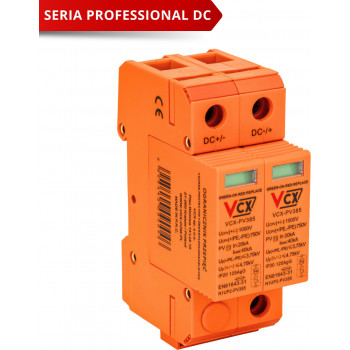 VCX Pararrayos DC fotovoltaico clase C (T2), 2P, 1000 V, PV 385