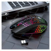 GameBox ratón gaming RGB 2,4GHz inalámbrico carcasa hueca + carga USB 1600 DPI negro