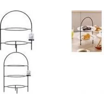 Ritzenhoff & Breker TJÄNA soporte de servir de 3 niveles, metal negro, (A)230 x (P)170 x (Al)370 mm