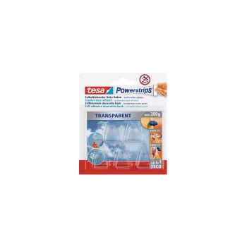 tesa Powerstrips® gancho DECO SMALL, transparente, 15 unidades (58900)