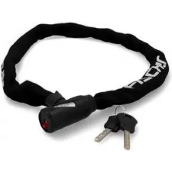 FISCHER candado de cadena para bicicleta de neopreno con llave, cadena de acero templado, 6 mm