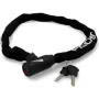 FISCHER candado de cadena para bicicleta de neopreno con llave, cadena de acero templado, 6 mm