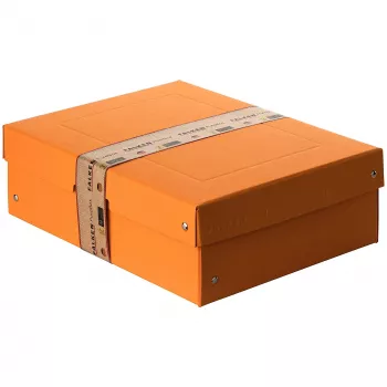 Caja de almacenamiento FALKEN PURE 1250 hojas naranja pastel 24,0 x 32,0 x 10,0 cm