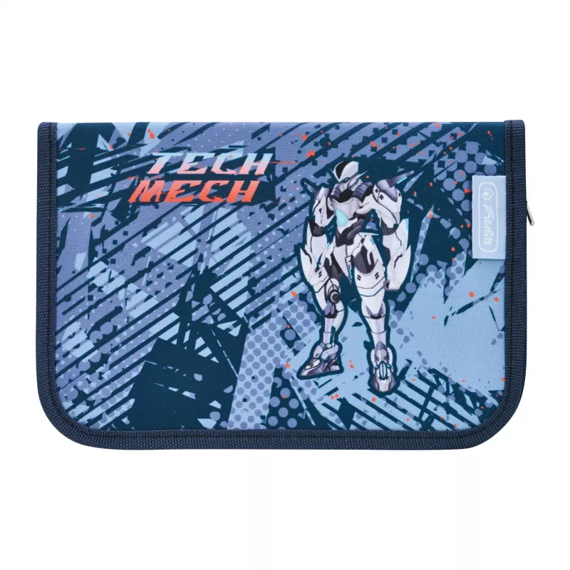 Estuche escolar herlitz Tech Mech, 31 piezas de poliéster, medidas: (an)205 x (pr)140 x (al)38 mm, 2 solapas