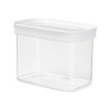 emsa tarro de conservación OPTIMA, rectangular, 1,0 litros transparente/blanco, cierre hermético, sin BPA, plástico