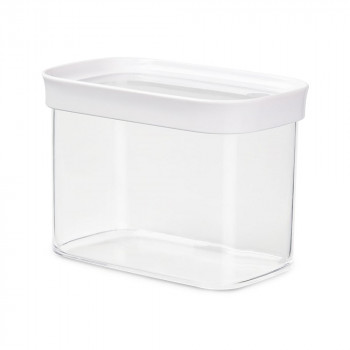 emsa tarro de conservación OPTIMA, rectangular, 1,0 litros transparente/blanco, cierre hermético, sin BPA, plástico