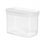 emsa tarro de conservación OPTIMA, rectangular, 1,0 litros transparente/blanco, cierre hermético, sin BPA, plástico