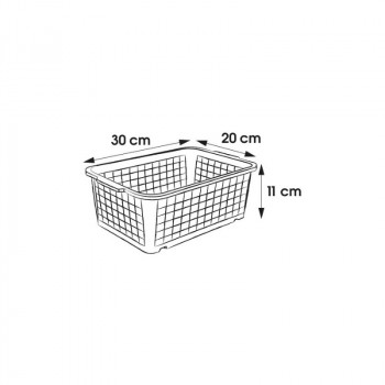 Keeeper Cesta mini 30x20x11cm Fred transparente gris