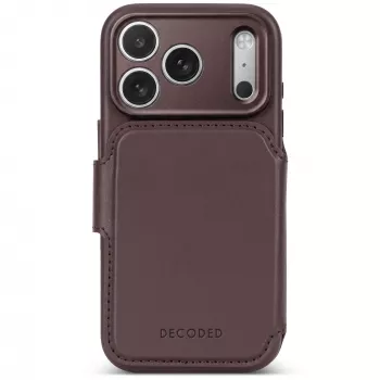 Decoded Leather Detachable Wallet Funda de piel para iPhone 18 Pro Max / 17 Pro Max, MagSafe, Chocolat Brown