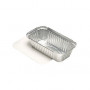STARPAK Bandejas de aluminio con tapa 700 ml plata