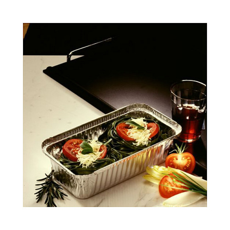 STARPAK Bandejas de aluminio con tapa 700 ml plata
