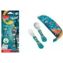Maped PICNIK set de cubiertos JUNGLE FEVER 3 piezas turquesa con estuche acero inoxidable ABS