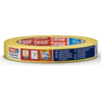 TESA 4334 cinta de enmascarar, 19 mm x 50 m, amarillo