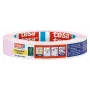 tesa 04333-00017-02 cinta de enmascarar de crepé, rosa claro, 50 m x 19 mm