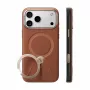 TORRAS Ostand Q3 VegSkin funda para iPhone 18 Pro Max / 17 Pro Max, compatible con MagSafe, marrón