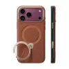 TORRAS Ostand Q3 VegSkin funda para iPhone 18 Pro Max / 17 Pro Max, compatible con MagSafe, marrón