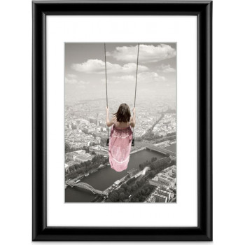 Hama Marco de fotos de plástico Swing, negro, 15 x 20 cm