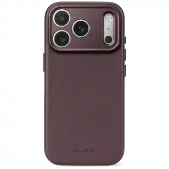 Decoded Leather Backcover – Funda de piel para iPhone 18 Pro / 17 Pro, compatible con MagSafe (chocolat brown)