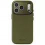 Decoded Leather Backcover – Funda de piel para iPhone 18 Pro Max / 17 Pro Max, compatible con MagSafe (verde musgo)