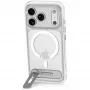 Decoded AntiMicrobial Hybrid Stand Backcover – Funda con soporte para iPhone 18 Pro / 17 Pro, compatible con MagSafe (transparente)