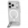 Decoded AntiMicrobial Hybrid Stand Backcover – Funda con soporte para iPhone 18 Pro / 17 Pro, compatible con MagSafe (frosted white)