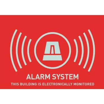 ABUS AU1315 pegatina de advertencia de alarma (UK), 74 x 52,5 mm