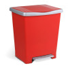 Tatay Millenium cubo de basura con pedal, 23 l, rojo